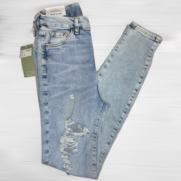 NWT H&M Super Skinny High Waist/Ankle Length Coupe Ultra-Moulante Denim - Picture 2 of 12